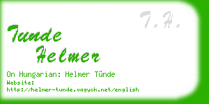 tunde helmer business card